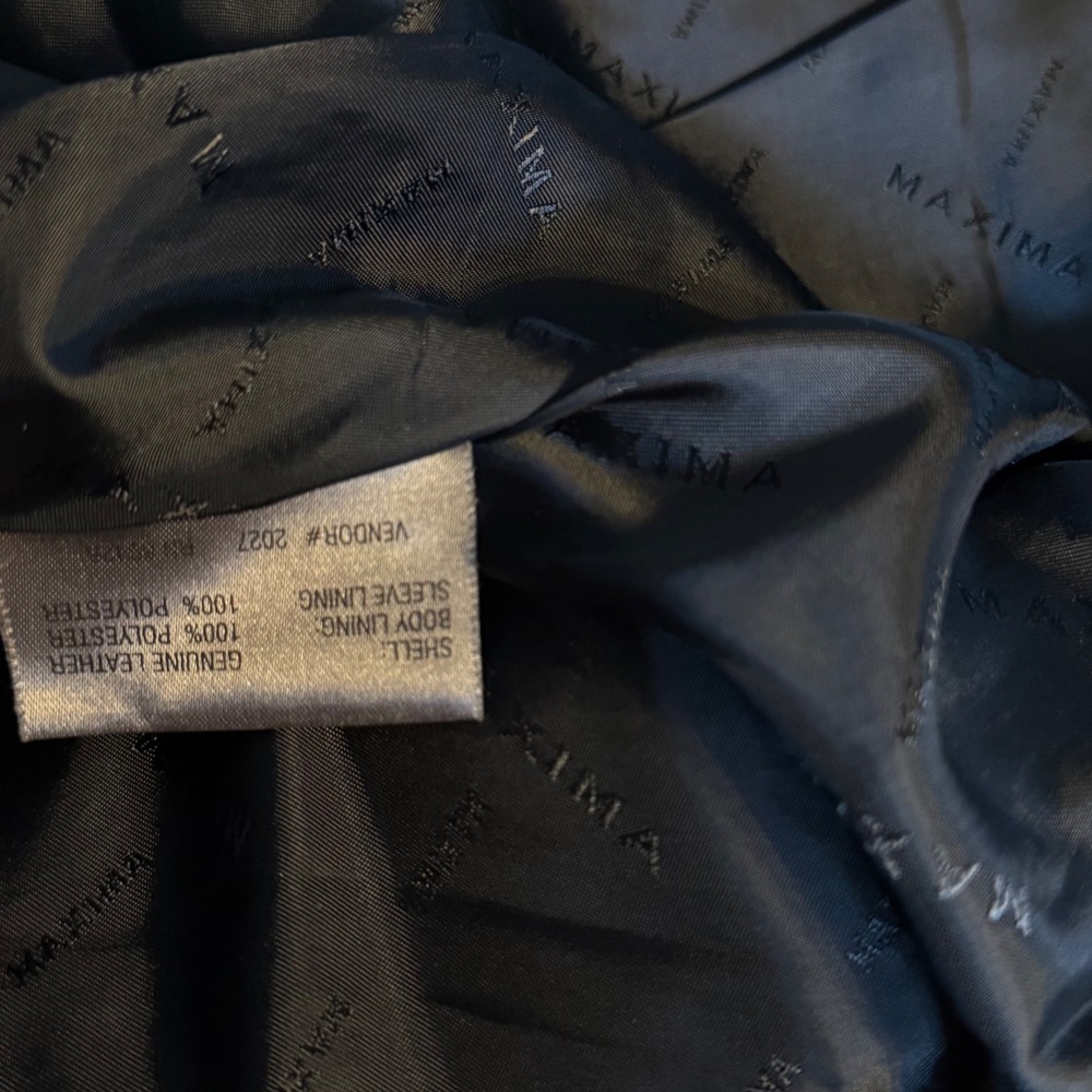 Wilson Leather Maxima Black Genuine Leather Jacket Zip Front Women's M - Picture 4 of 7